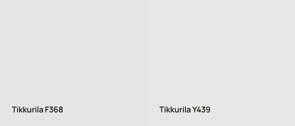 Tikkurila  F368 vs Tikkurila  Y439