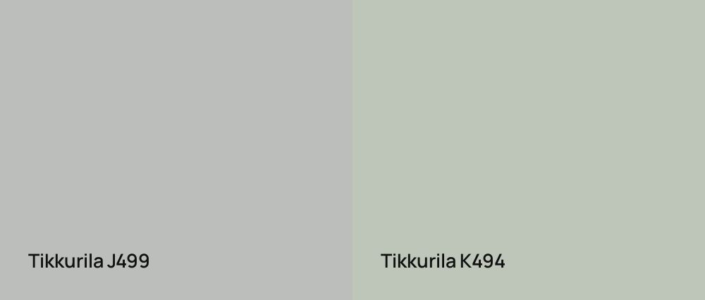 Tikkurila  J499 vs Tikkurila  K494