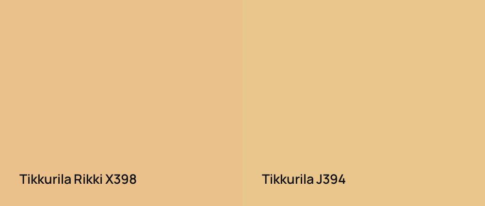 Tikkurila Rikki X398 vs Tikkurila  J394
