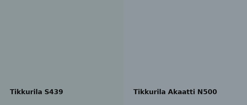 Tikkurila  S439 vs Tikkurila Akaatti N500