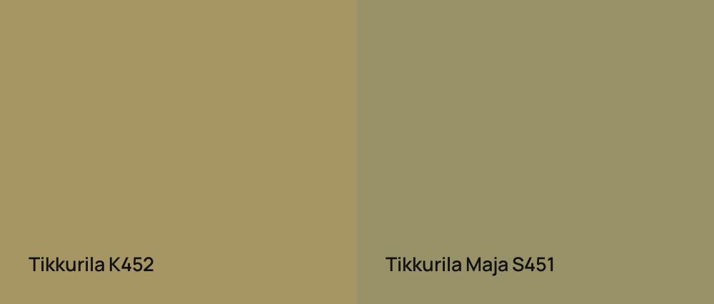 Tikkurila  K452 vs Tikkurila Maja S451