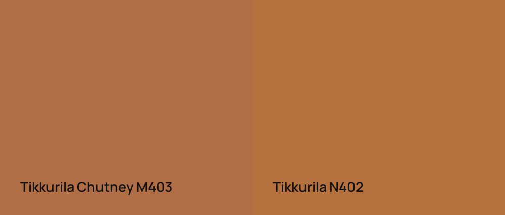 Tikkurila Chutney M403 vs Tikkurila  N402