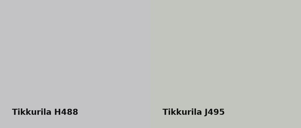 Tikkurila  H488 vs Tikkurila  J495