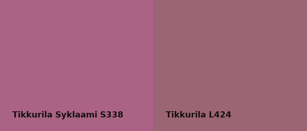 Tikkurila Syklaami S338 vs Tikkurila  L424