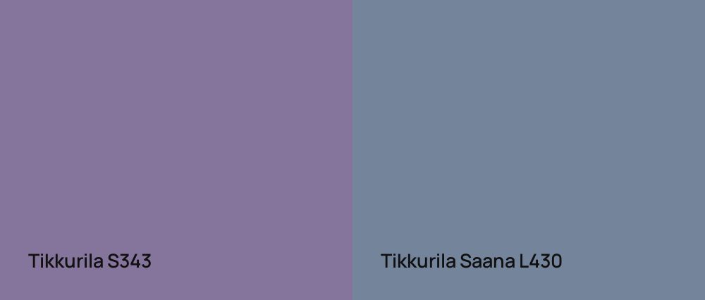 Tikkurila  S343 vs Tikkurila Saana L430