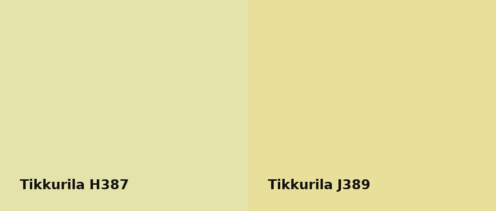 Tikkurila  H387 vs Tikkurila  J389