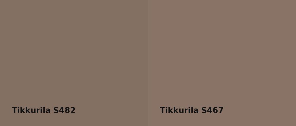 Tikkurila  S482 vs Tikkurila  S467