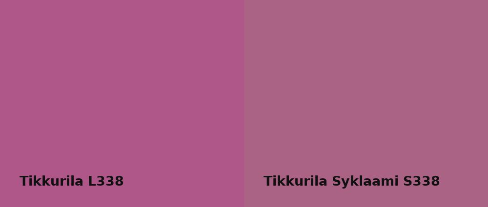 Tikkurila  L338 vs Tikkurila Syklaami S338