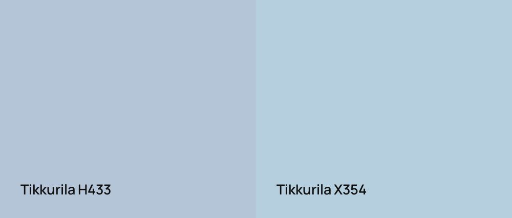 Tikkurila  H433 vs Tikkurila  X354