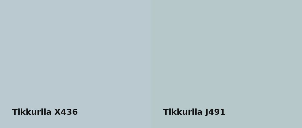 Tikkurila  X436 vs Tikkurila  J491