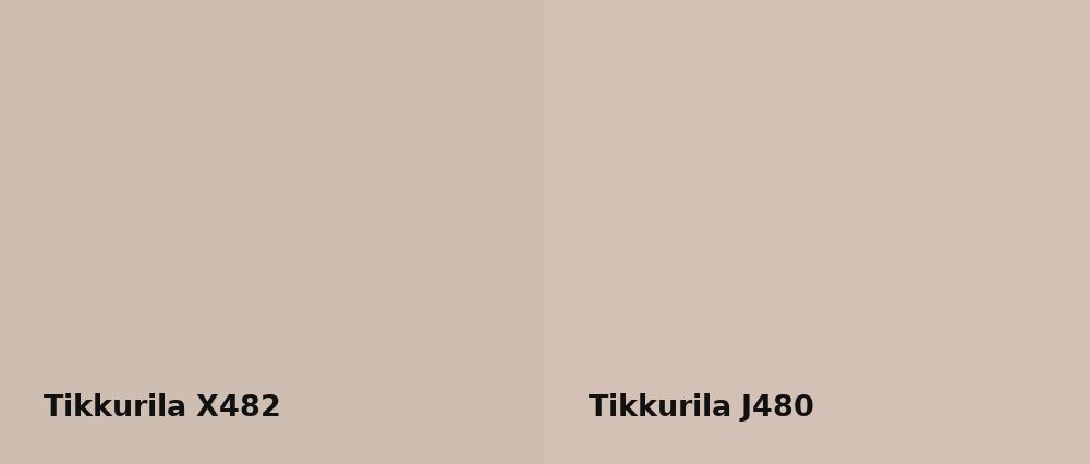 Tikkurila  X482 vs Tikkurila  J480