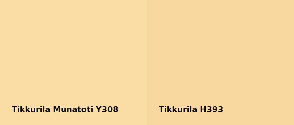 Tikkurila Munatoti Y308 vs Tikkurila  H393