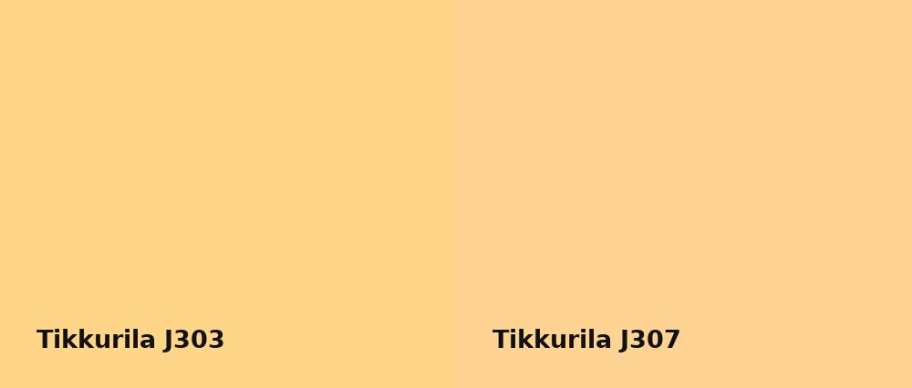 Tikkurila  J303 vs Tikkurila  J307