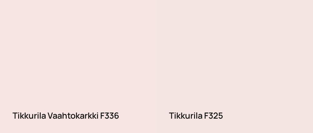 Tikkurila Vaahtokarkki F336 vs Tikkurila  F325
