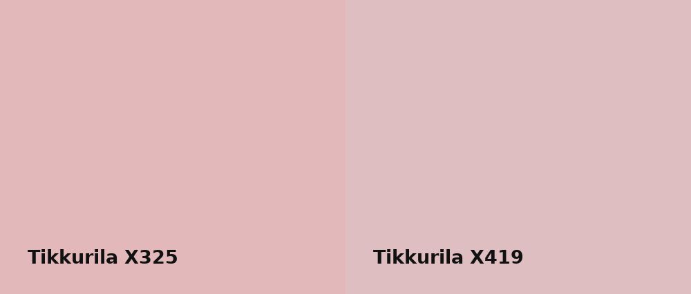 Tikkurila  X325 vs Tikkurila  X419