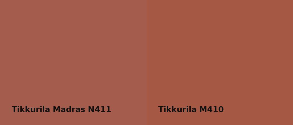 Tikkurila Madras N411 vs Tikkurila  M410