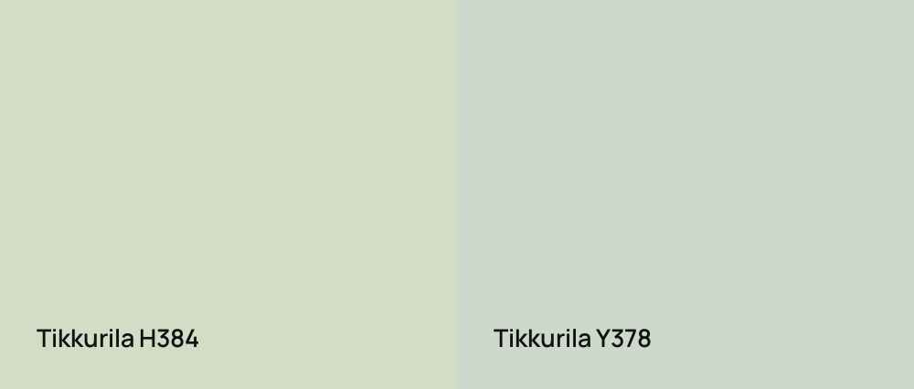 Tikkurila  H384 vs Tikkurila  Y378