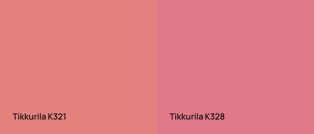 Tikkurila  K321 vs Tikkurila  K328