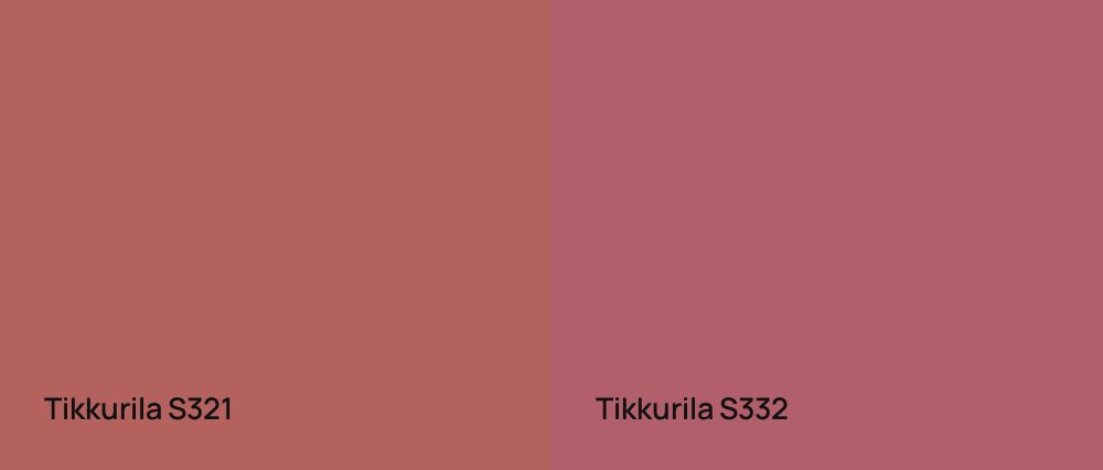 Tikkurila  S321 vs Tikkurila  S332