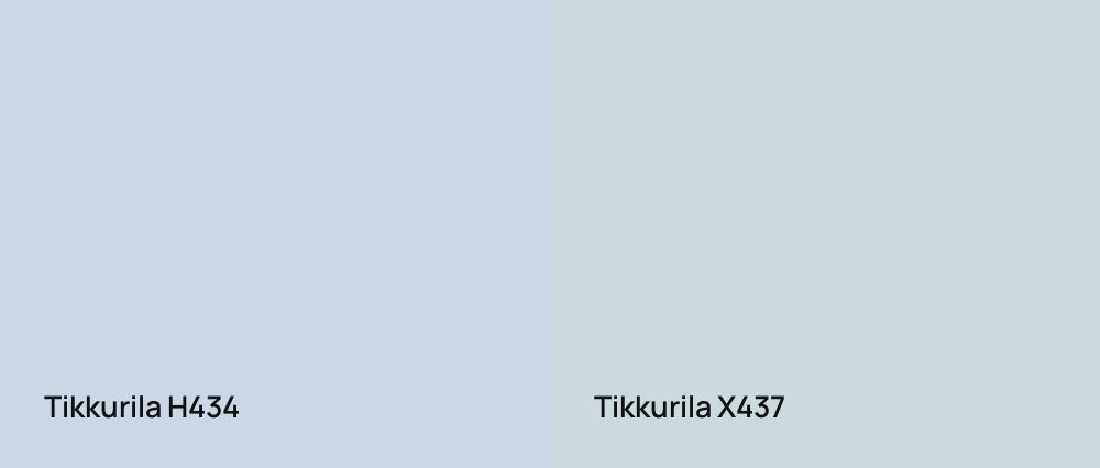 Tikkurila  H434 vs Tikkurila  X437