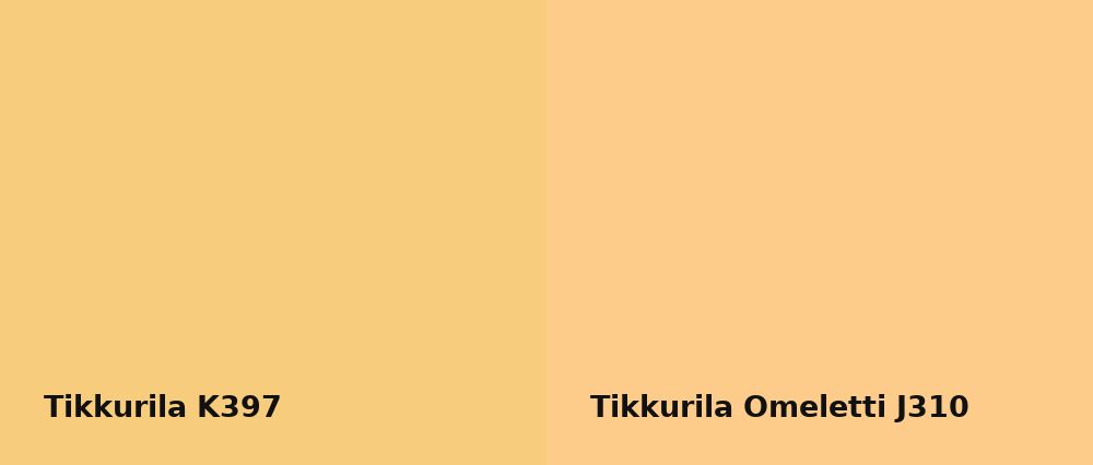 Tikkurila  K397 vs Tikkurila Omeletti J310