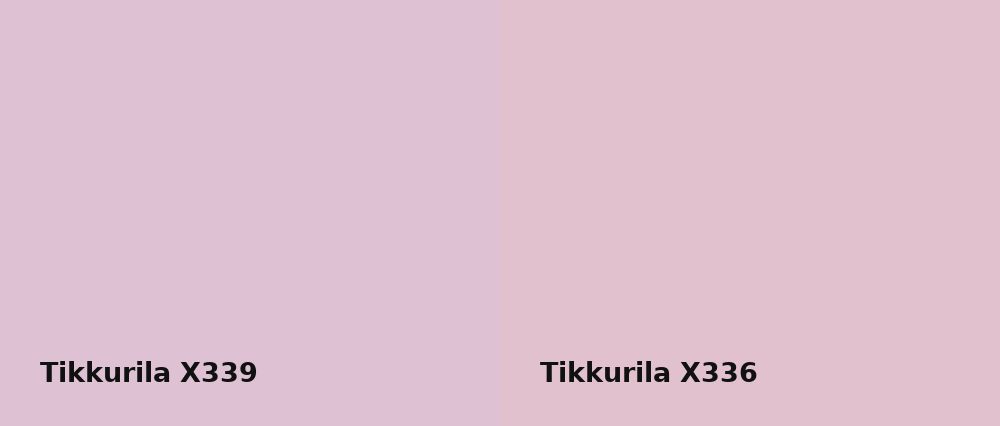 Tikkurila  X339 vs Tikkurila  X336