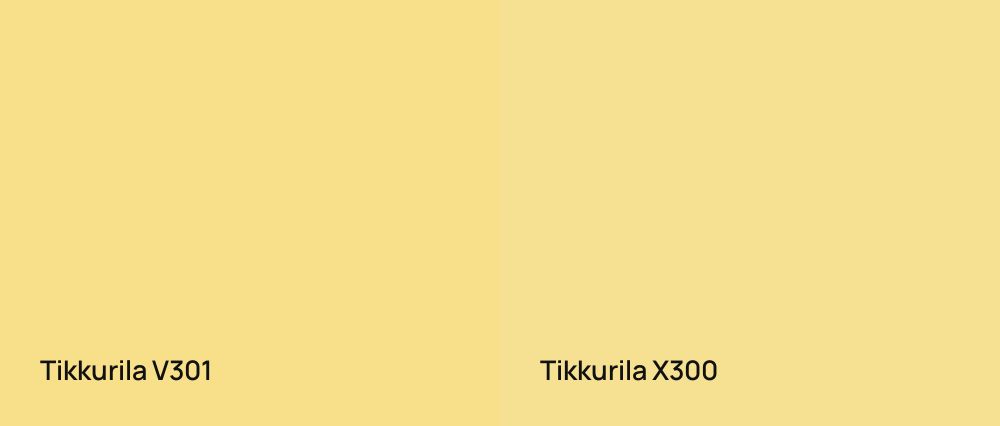 Tikkurila  V301 vs Tikkurila  X300