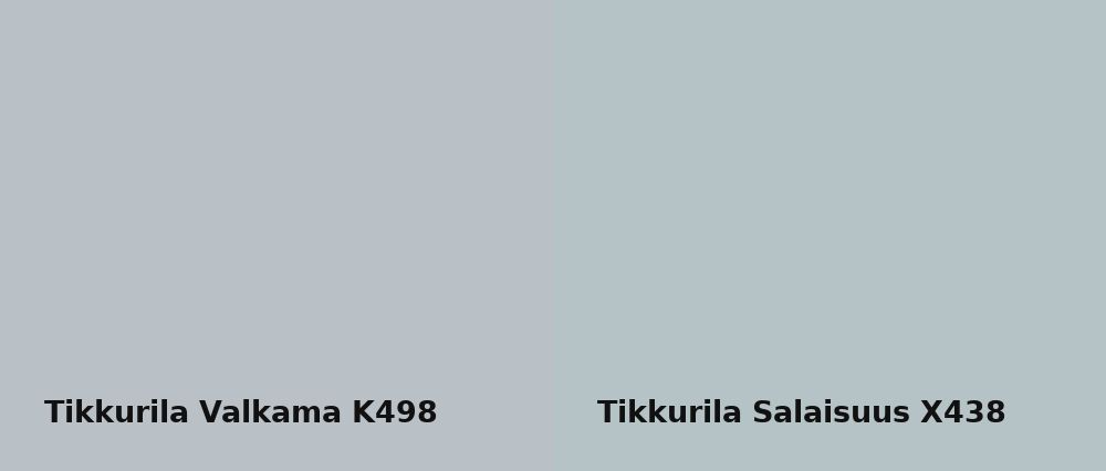 Tikkurila Valkama K498 vs Tikkurila Salaisuus X438