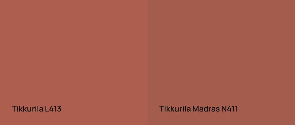 Tikkurila  L413 vs Tikkurila Madras N411