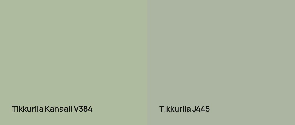 Tikkurila Kanaali V384 vs Tikkurila  J445
