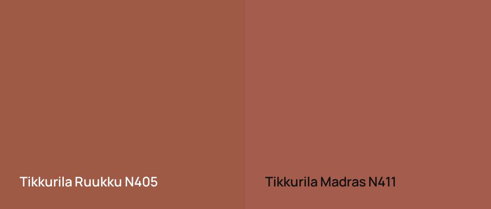 Tikkurila Ruukku N405 vs Tikkurila Madras N411