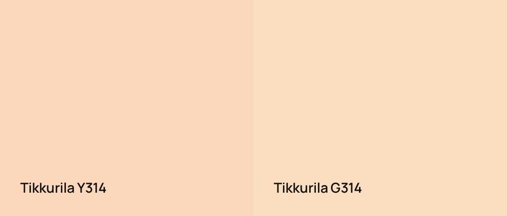Tikkurila  Y314 vs Tikkurila  G314