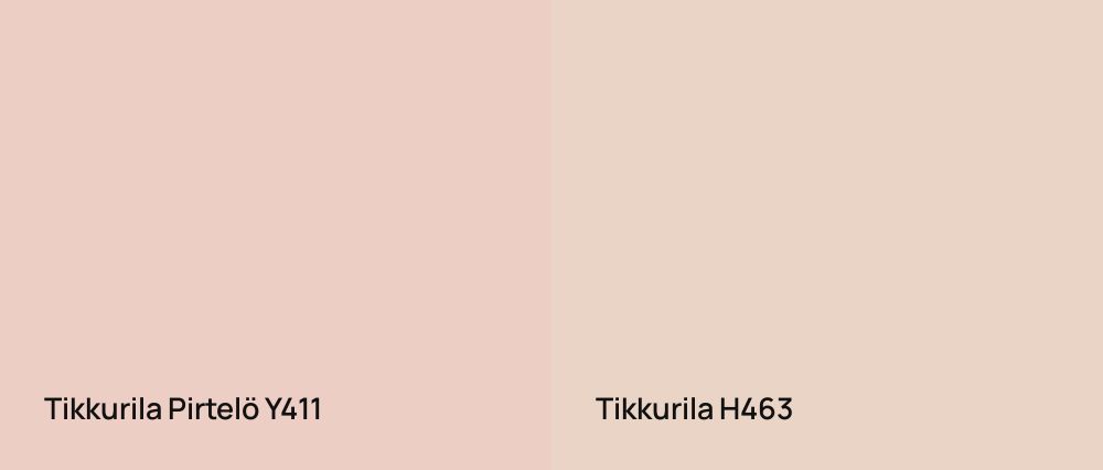 Tikkurila Pirtelö Y411 vs Tikkurila  H463
