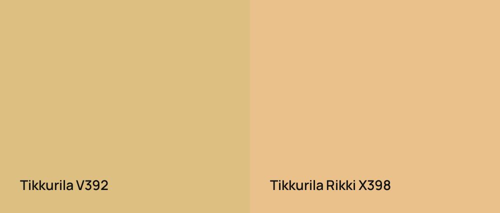 Tikkurila  V392 vs Tikkurila Rikki X398