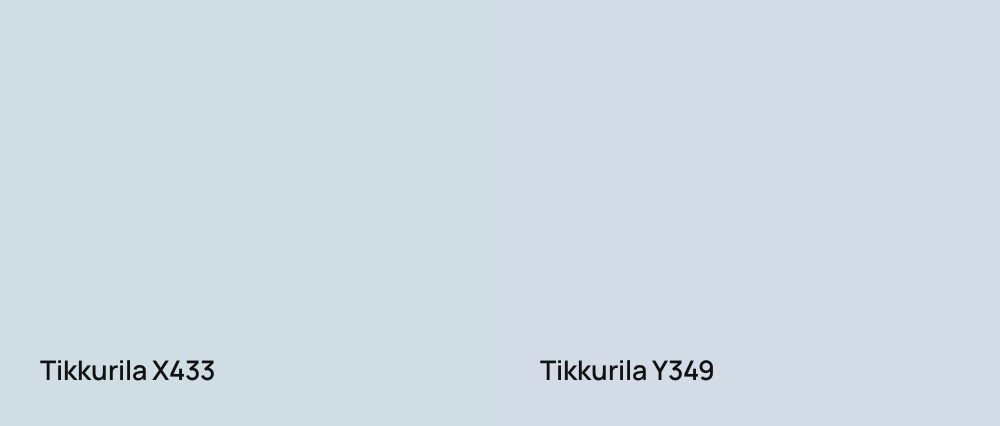 Tikkurila  X433 vs Tikkurila  Y349