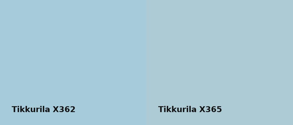 Tikkurila  X362 vs Tikkurila  X365