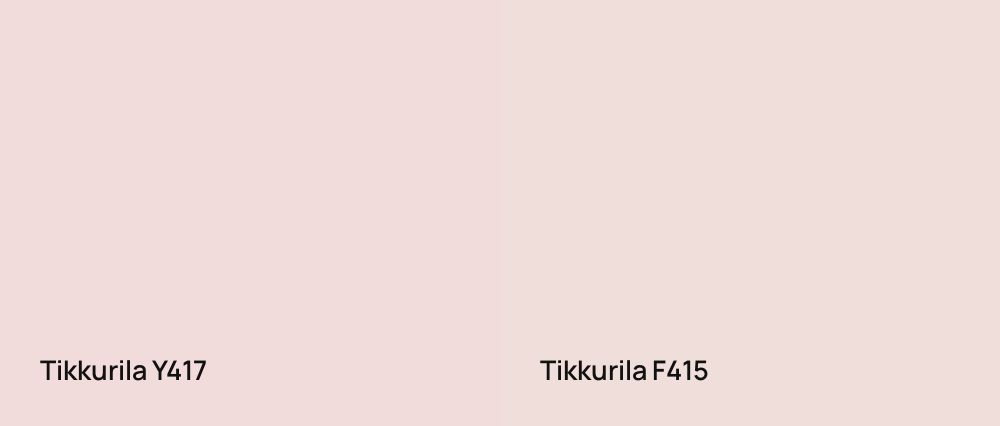 Tikkurila  Y417 vs Tikkurila  F415