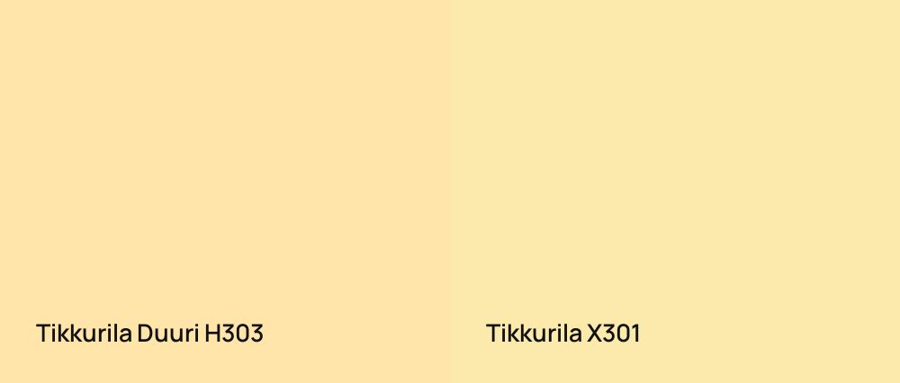 Tikkurila Duuri H303 vs Tikkurila  X301