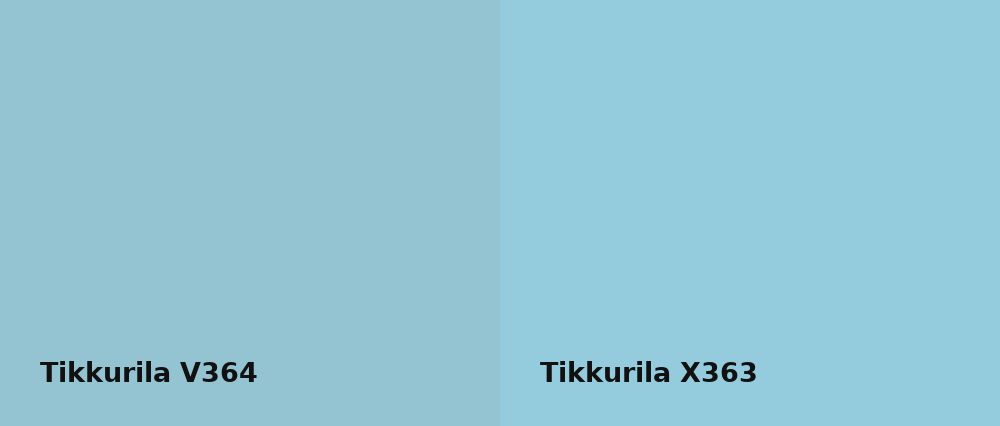 Tikkurila  V364 vs Tikkurila  X363
