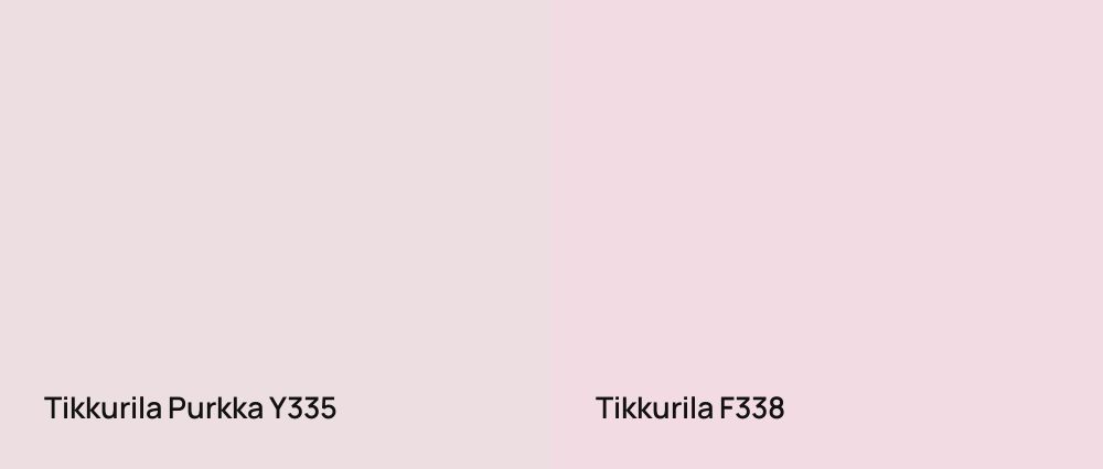 Tikkurila Purkka Y335 vs Tikkurila  F338