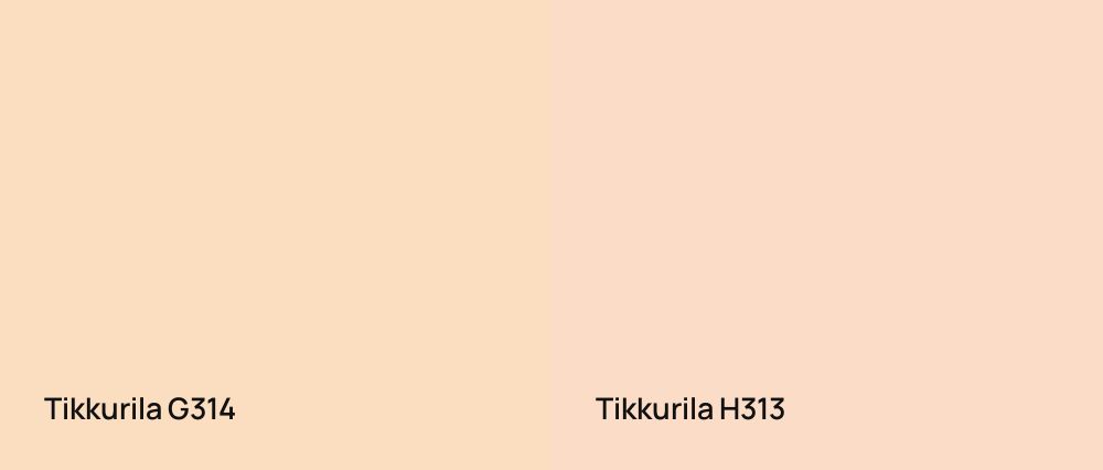 Tikkurila  G314 vs Tikkurila  H313