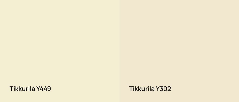 Tikkurila  Y449 vs Tikkurila  Y302