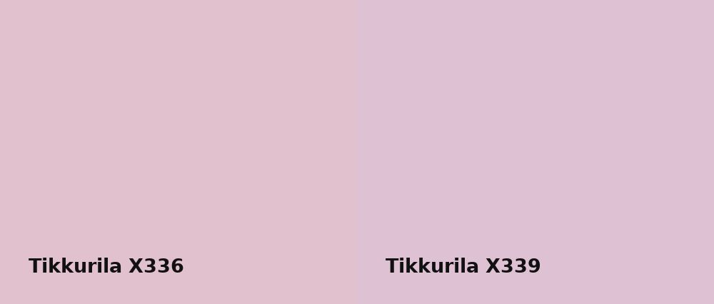 Tikkurila  X336 vs Tikkurila  X339