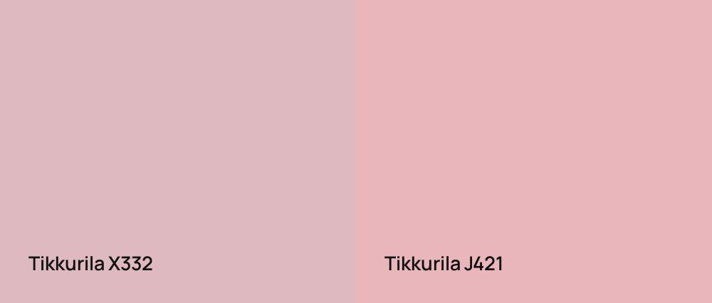 Tikkurila  X332 vs Tikkurila  J421
