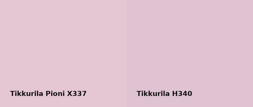 Tikkurila Pioni X337 vs Tikkurila  H340