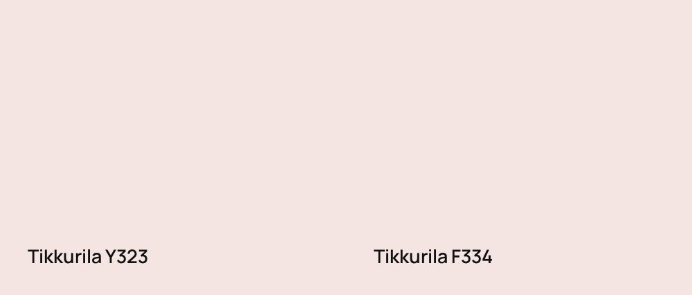 Tikkurila  Y323 vs Tikkurila  F334