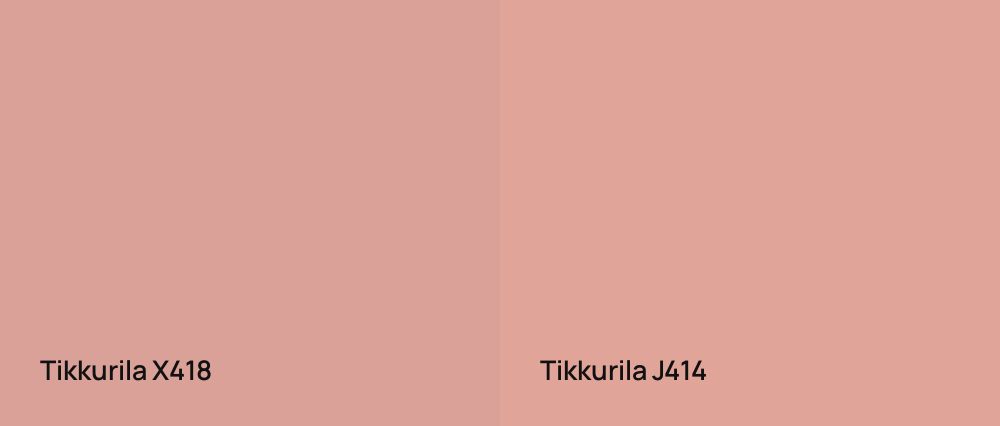 Tikkurila  X418 vs Tikkurila  J414