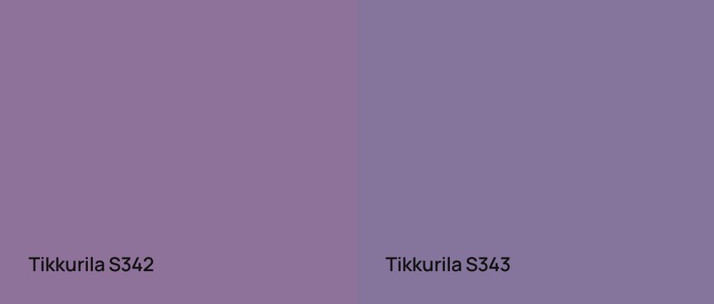 Tikkurila  S342 vs Tikkurila  S343