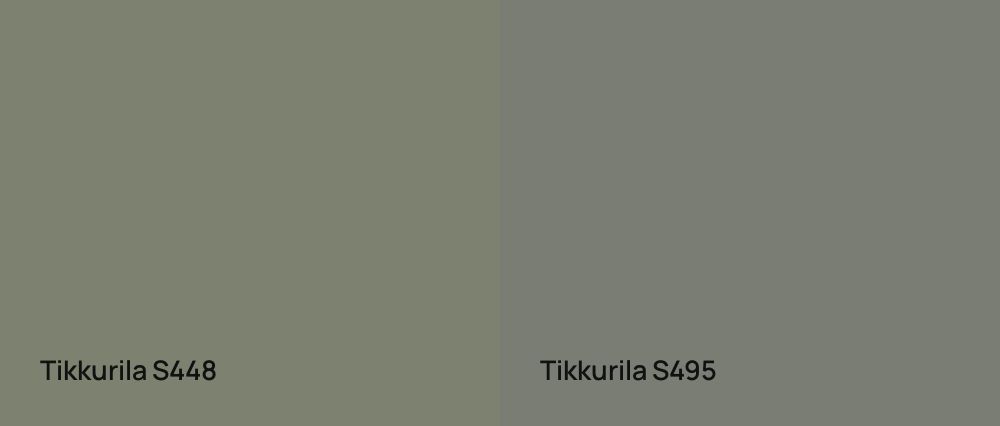 Tikkurila  S448 vs Tikkurila  S495