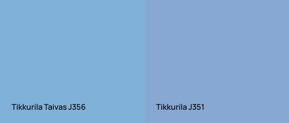Tikkurila Taivas J356 vs Tikkurila  J351